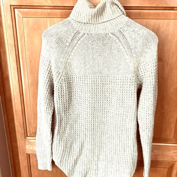 ABERCROMBIE & FITCH Oatmeal Mixed Knit Long Sleeve Sweater Sz M - Picture 6 of 12